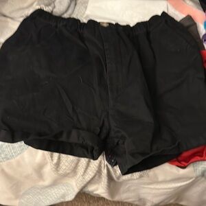 Men's Black Flat Front Shorts